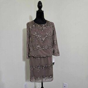 🆕️ Adriana Papell Sequined Evening Dress Size 10